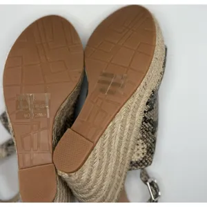 Abound Charlotte Snake Print Espadrille Wedge Sandals‎ Brown Tan Size 10 thumbnail 6