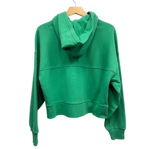 Everlane The Track Organic Cotton Hoodie in Bright Jade size XS NWT thumbnail 3