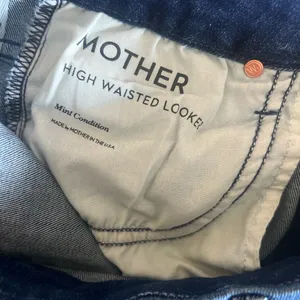 Mother High Waisted Looker Blue Jeans thumbnail 5