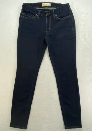 Carhartt Jeans womens Size 4 Slim Fit Skinny Leg Dark Blue Denim Jeans‎ Regular thumbnail 1