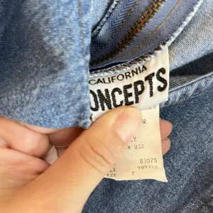 Vintage 90’s California Concepts Size 7 Denim Flower Dress Y2K Juniors thumbnail 4