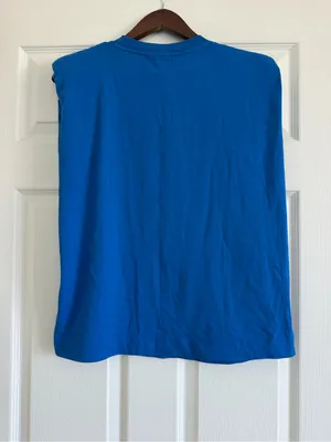 FARM Rio Nature Lovers Padded Shoulder Muscle Tee Blue Macaw Size Medium thumbnail 6