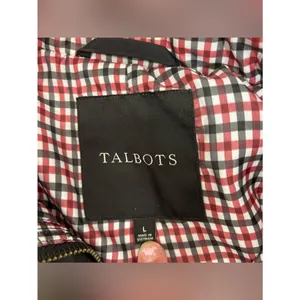 Talbots Black Quilted Snap-Front Puffer Coat quilted size large Jacket thumbnail 5
