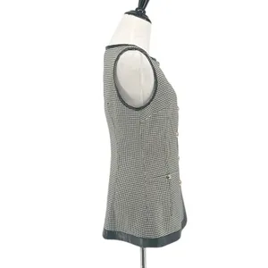 Simkhai Cressida Sleeveless Button Down Top Black White Check Size 2 NWT thumbnail 8