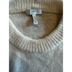 Joie Alpaca Wool Blend Sweater Small Pink Cream Colorblock Cozy thumbnail 9