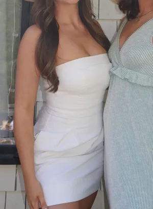 Guess White Denim Mini Dress thumbnail 2