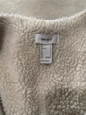 Forever 21 Blue Denim Sherpa-Lined Vest thumbnail 3