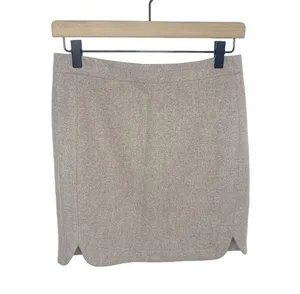 J.Crew factory tan wool blend mini skirt size 00 thumbnail 1