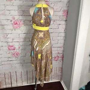 🔥5 for $25 sale🔥 Antonio Melani silk bohemian print asymmetric night out dress thumbnail 6