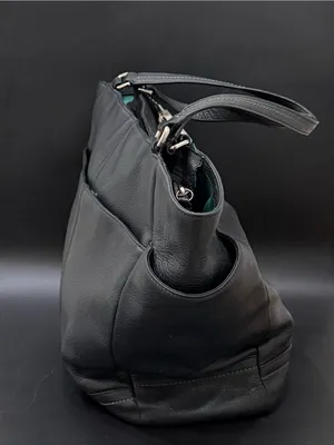COACH F23662 Park Black Pebbled Leather North/South Tote Bag thumbnail 2