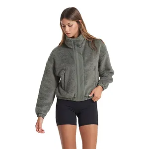 Vuori Women’s Gray Cozy Sherpa Full Zip Hiking Outdoor Warm Jacket Size Medium thumbnail 3