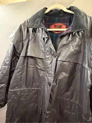 Woolrich Women’s navy blue Waterproof Trench-Style Jacket size medium vintage thumbnail 4