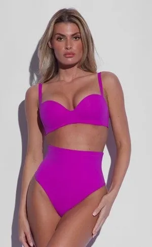 TA3 Corset Sculpting Slimming Orchid Extreme High Kini Swim Bikini Bottom NWT 2X thumbnail 1