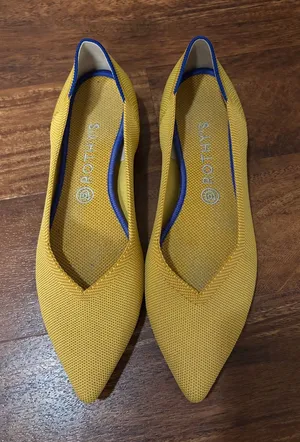 ROTHY’S The Point Flat Shoes in Marigold Yellow thumbnail 1