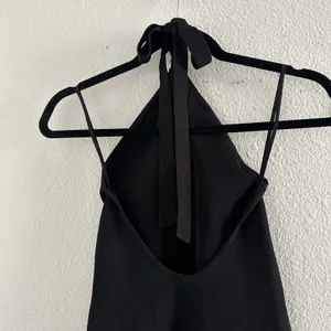 Alice + Olivia Noe Knit Halter Midi Dress Black Medium NWT thumbnail 5