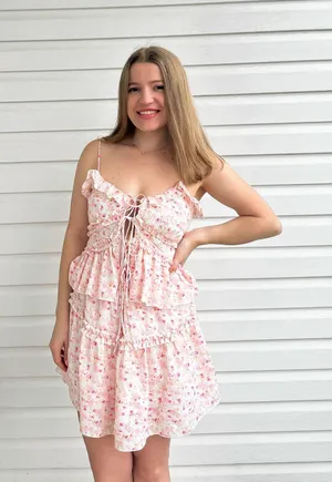 Pink Lily Two-Piece Floral Set thumbnail 1
