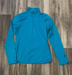 Orage Quarter Zip Thermal Pullover Top Women’s Medium Blue thumbnail 1