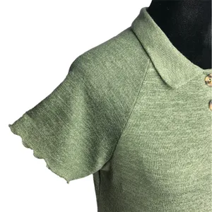 Green Knit Polo Dress - Size Large thumbnail 3