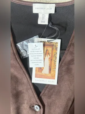 Sincerely ­ Jules Brown Faux Suede Vest & Lace Midi Skirt Set - Boho Chic Outfit thumbnail 4