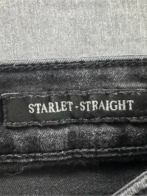 GUESS Starlet Straight Jeans Women’s 27 Black Stretch Denim Mid Rise thumbnail 5