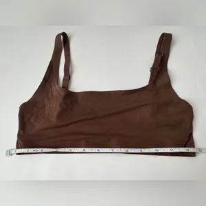 Lululemon Athletica Wundermost Ultra-Soft Nulu Scoop-Neck Brown Bralette Size‎ 2 thumbnail 9