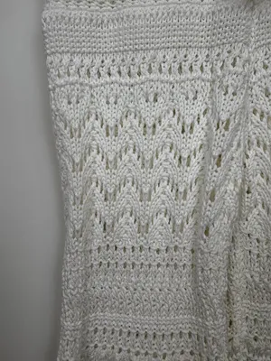 🌟 Love Shack Fancy 🌟 Fosta Crochet Cotton Flared Pull On Pant White Xs thumbnail 6