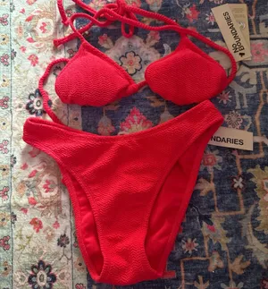 No Boundaries Red Bikini Set thumbnail 1