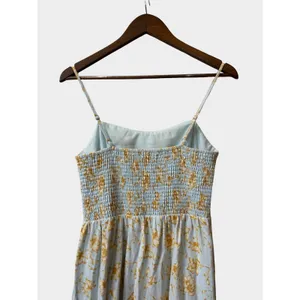 Christian Lacroix‎ Blue Floral Linen Blend Tiered Maxi Dress Small Cottagecore thumbnail 7
