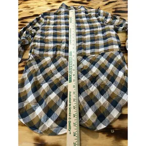 Lucky Brand Shirt Women Size Small Button‎ Up Plaid Back Buttons Preppy Modern thumbnail 13