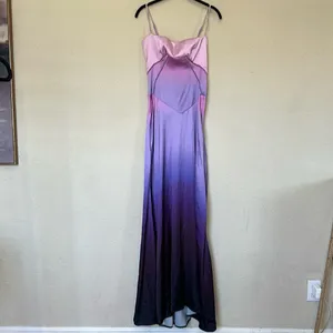 HOUSE OF CB 'Anabella' S A-C Ombre Print Lace‎ Up Maxi Dress NWOT thumbnail 4