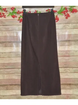 Simply Irresistible Skirt Size 8 Brown Maxi Long Minimalist Made USA Y2K thumbnail 4