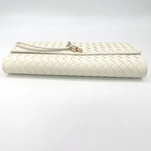 Few Moda East West Woven Clutch Bag Crossbody Cream Toggle Minimalist Chic Vegan thumbnail 9