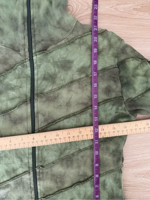 90s Y2K Grunge Full Zip Hoodie Green Forest Goblin Small/Medium Streetwear thumbnail 7