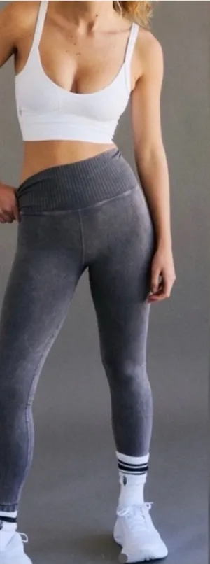 Free People Movement Good Karma High Waist 7/8 Leggings Women's M/L Grey Yoga thumbnail 1