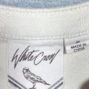 White Crow Womens‎ Shirt Sz M Ivory Faux Suede Lace Up Boho Soft Casual thumbnail 4