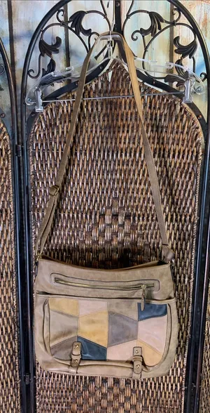 Vintage Patchwork Faux Leather Purse Brown thumbnail 1