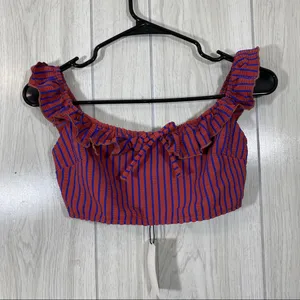 NEW Solid & Striped The Paloma Bikini Top Seersucker size S Small NWT thumbnail 4