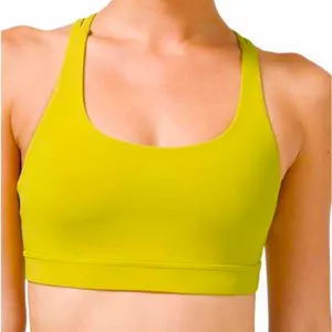 LULULEMON ENERGY BRA GREEN chartreuse workout yoga $68 limited edition active thumbnail 1