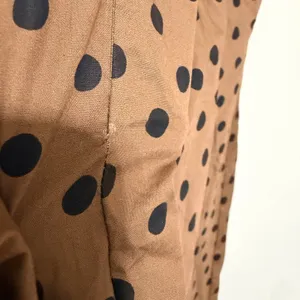 Petal & Pup Polka Dot Midi Dress Womens Large Brown Pinup Retro Brown‎ Black thumbnail 8