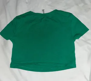 H&M cotton crop top short sleeve thumbnail 2