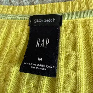 Vintage Gap Y2K Cable Knit Sweater Womens Medium Neon Yellow Green 3/4 Sleeve thumbnail 3