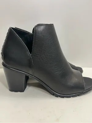 Sorel Nadia NL2842-010 Ankle Boot Peep Toe Woman’s Black Leather Size 9.0 - EU40 thumbnail 3