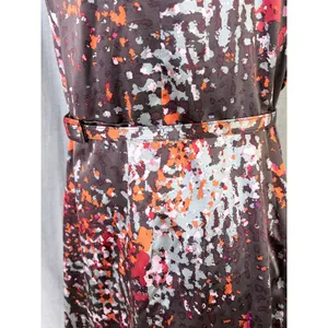 David Meister‎ Brown Abstract Print Silk Blend Belted Sheath Dress 12 thumbnail 12