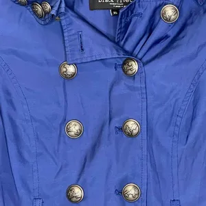 Black Rivet Jacket Size XS Blue Womens Button Up Lined Cotton Blend‎ Hooded Coat thumbnail 6