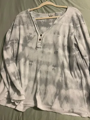 Tie Dye Waffle Knit Shirt thumbnail 1