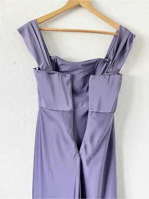 Birdy Grey Mia Dusty Lilac Matte Satin Bridesmaid Formal Dress thumbnail 8