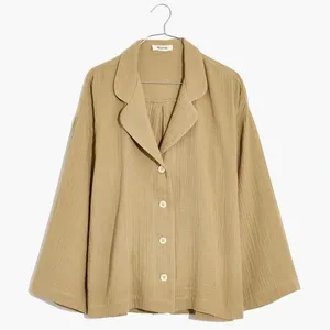 Madewell Double-Gauze Oversized Pajama Shirt thumbnail 1
