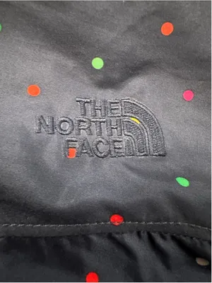 The North Face Women's Windbreaker Polka Dot Jacket Navy Blue Full Zip Size S thumbnail 7