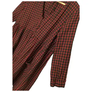 Zara Women Over Sized Long Sleeve Christmas Plaid Pocket Red M thumbnail 4