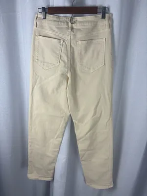 Athleta sculptek Skinny Jeans Cream Butter‎ Size 6 EUC thumbnail 4
